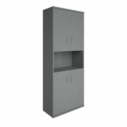 Шкаф высокий широкий Рива А.СТ-1.5 Серый / Riva
