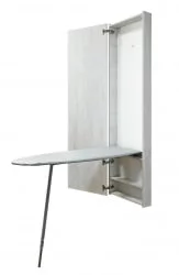 Шкаф с зеркалом Iron Box (левый) Беленый дуб