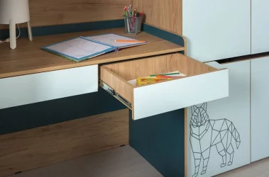 Комплект мебели для детской Гудвин 001 Гикори Рокфорд Натуральный Мята Бензин