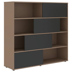 Стеллаж со слайд-дверьми VELION VMCS 1615 Яшма черный Кобра