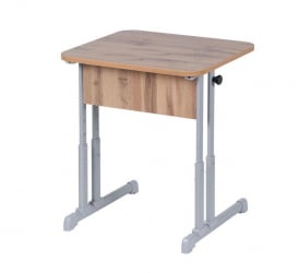 Парта одноместная эргономичная (рост 3-7) Клен Танзау/Металл Серый
