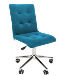 Кресло для оператора CHAIRMAN 030 chrome ткань T-75 Бирюзовый