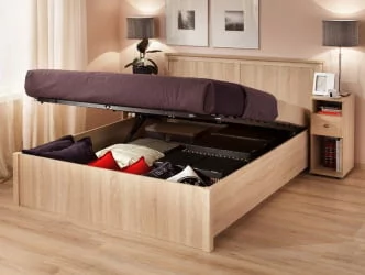 Кровать с подъемным механизмом (1400) Sherlock 43.2 Дуб Сонома (спальня)