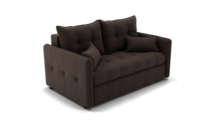 Диван Палермо (ЗР) Цвет фасада: Коричневый; Тип: Прямой; Материал фасада: Металл/Велюр