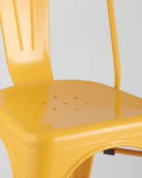 Стул TOLIX с высокой спинкой Желтый глянцевый