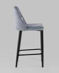 Стул полубарный Диего велюр Серый