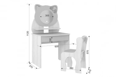 Детский стол Котенок MK-0016 белый рамух/кэнди