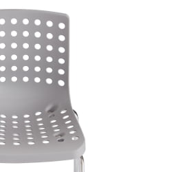 Стул SKALBERG (mod. C-084-A) металл/пластик, 46 х 56 х 79 см, Grey (серый) / Chrome (хром)