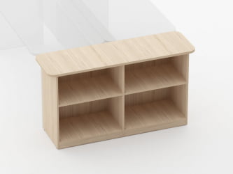 Тумба приставная к двум столам Глассй 3.18.14 Венге / Glassy