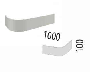 Радиусный цоколь ЦПР 02.100 Светло-серый 1 м
