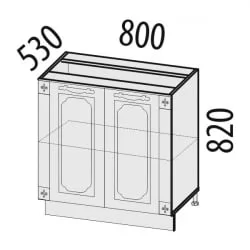 Стол с колоннами Милана 23.62 Сосна Астрид/Ваниль