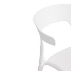 Стул со спинкой TON (mod. PC33) пластик, 48 x 48 x 74 см, белый (White C0057)