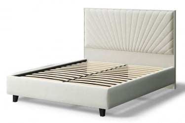 Кровать Леона, 2000x1600мм, серо-белый