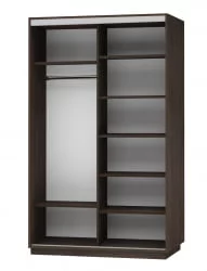 Шкаф-купе двухдверный Экспресс Дуо Медиум 1400х2200h Венге