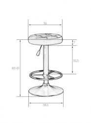 Табурет барный DOBRIN BRUNO (черный) 2 шт