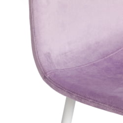 Стул со спинкой BREEZE (mod. 4724) вельвет/металл, 44 х 53 х 87 см, Light lavander (светло-лавандовый) HLR26 / белый
