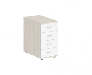 Тумба приставная с 4 ящиками Sigma SG.522.OL.WH Дуб светлый Белый