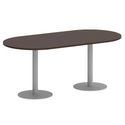 Стол овальный HOME OFFICE VR.SP-5-180.1 Венге Цаво/Серый металл