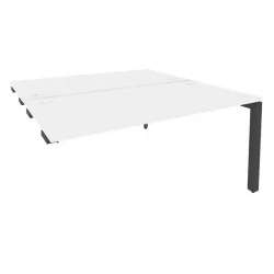 Стол-приставка двойной на П-образном м/к к опорным элем. ONIX O.MP-D.SPR-4.8 Белый Бриллиант/Антрацит