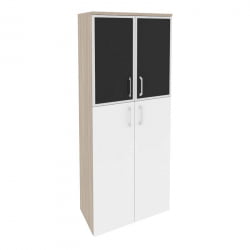 Шкаф высокий широкий ONIX O.ST-1.7R black Дуб Аттик/Белый