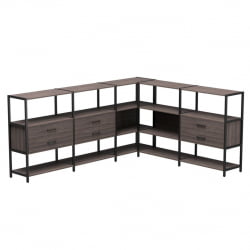 Набор стеллажных систем Everprof EVO №15 Дуб Пасадена Черный