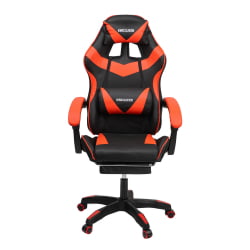 Кресло 088 цвет черный/красный с массажем 088-black-red-mass