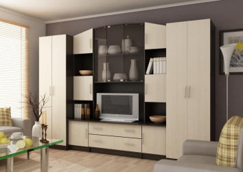 Стенка-горка в гостиную Макарена Венге Дуб