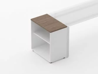 Тумба открытая Deka 9.01.07 Дуб Верцаска/Белый