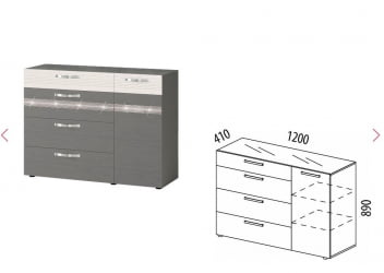 Тумба-комод Графит 604.33