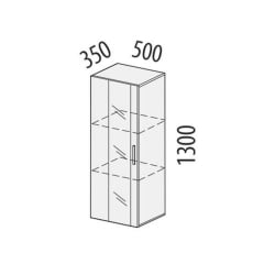 Шкаф для посуды в гостиную Фреска 66.07 (лев/прав)
