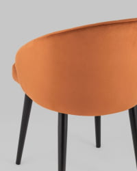 Стул с подлокотниками Брюссель велюр Терракотовый