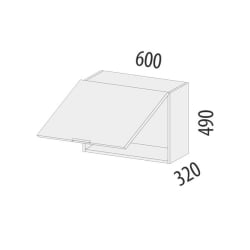 Шкаф над вытяжкой (с системой плавного закрывания) Бостон 104.83