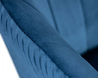 Кресло дизайнерское ДОБРИН ЕДИСОН БЛАCК (синий велюр (1922-20)) / DOBRIN EDISON BLACK