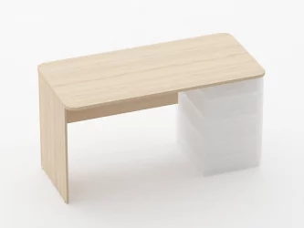 Стол прямой под встроенную тумбу Глассй 1.101.14Пр Орех / Glassy