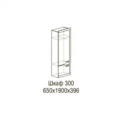 Шкаф для одежды Ронда 300