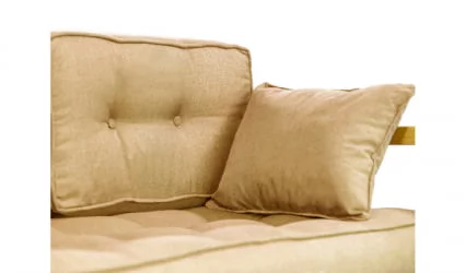 Диван с деревянными ножками двухместный DEmoku Д-2 бежевый_темный дуб