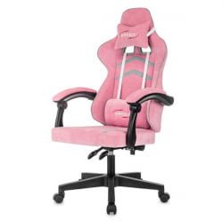 Кресло компьютерное BRABIX Shooter GM-123, 2 подушки, ткань, розовое/серое