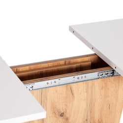 Раздвижной стол GENT ЛДСП, 110-145x68,6x75,5 см, Дуб вотан/Белый