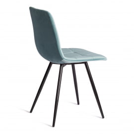 Стул CHILLY (mod. 7095-1) ткань/металл, 45x53х88 см, высота до сиденья 50 см, мятный barkhat 88/черный