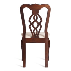 Стул Афродита/ Aphrodite дерево гевея, 46х54х99см, Cappuchino , ткань кремовая с рисунком (А04)