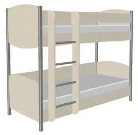 Двухъярусная кровать для детей КР-123 БД Дуб беленый