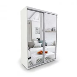 Шкаф-купе в коридор Акцент-Сим З 1600х600 Выбеленное дерево