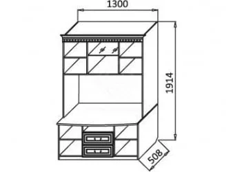 Секция для ТВА Гармония-4 01 Дуб беленый Туя светлая
