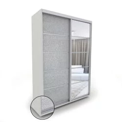 Шкаф-купе 2-х дверный Акцент-Квадро КЛ 1600х600 Выбеленное дерево