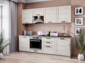Кухонный гарнитур 2400 Винченца №3 Белый Дуб Крафт белый