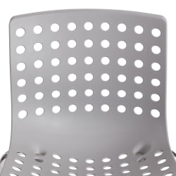 Стул SKALBERG (mod. C-084-A) металл/пластик, 46 х 56 х 79 см, Grey (серый) / Chrome (хром)