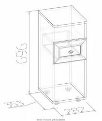 Тумба прикроватная Sherlock 51 Орех шоколадный (спальня)