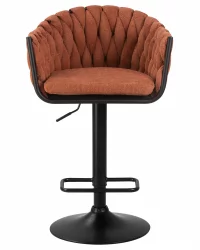 Стул барный DOBRIN LEON Оранжевая ткань LAR 275-27