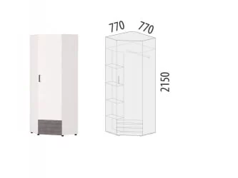 Угловой шкаф в прихожую Денвер 400.04