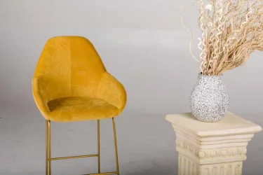 Стул полубарный Кент (ПБ) БлюАрт/Линк Золото / Kent